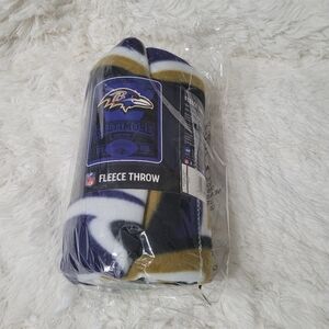 Baltimore Ravens Fleece Throw Blanket, 50in. X 60in., New